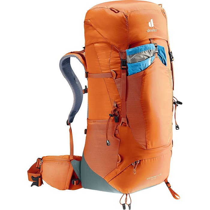 Туристичний рюкзак Deuter Aircontact Lite 50+10 л, chestnut-teal, легкий, для трекінгу