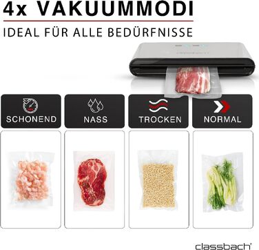 Вакууматор для продуктів C-VK 4000 з пакетами | Вакуумний пакувальник нержавіюча сталь, зберігає свіжість у 8 разів довше | Набір для запаювання харчових продуктів