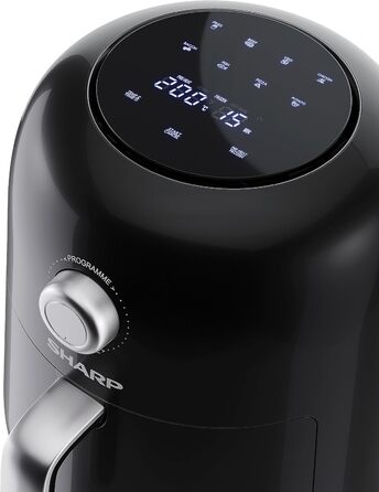 Фритюрниця SHARP AF-GS404AE-B 4 л, напівцифрове керування, 8 програм, 1300 Вт, чорна, випікання без олії