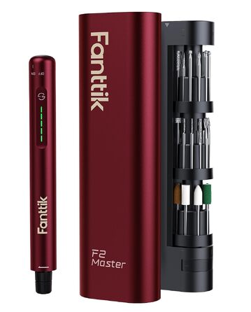 Multifunkціональний акумуляторний інструмент Fanttik F2 Master Mini (Полірування, 3D-друк, гравірування) - 35 насадок, 5 швидкостей, 25000 об/хв, червоний