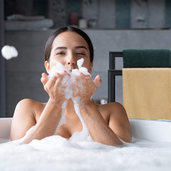 Сталевий підлоговий тримач для рушників Relaxdays, 2 перекладини, для ванної, чорний, 81x49x20 см