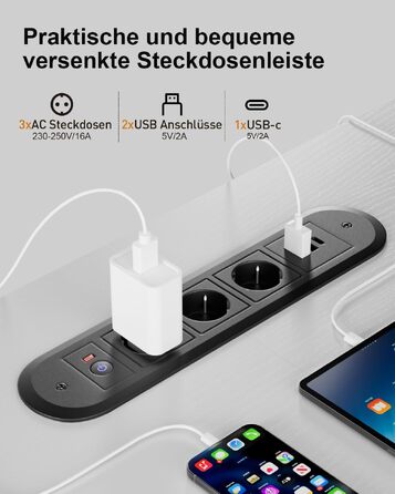 Електричний підйомний стіл HLONONE з USB-портом та розеткою, регульований комп'ютерний стіл з пам'яттю на 2 режими, 160 x 80 см, білий