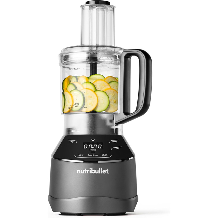 Блендер Nutribullet Full Size Combo 1200/1500 Вт, електричний, професійний, 1,89 л, чорний, NBF500MB, з чашами 946 мл і 710 мл
