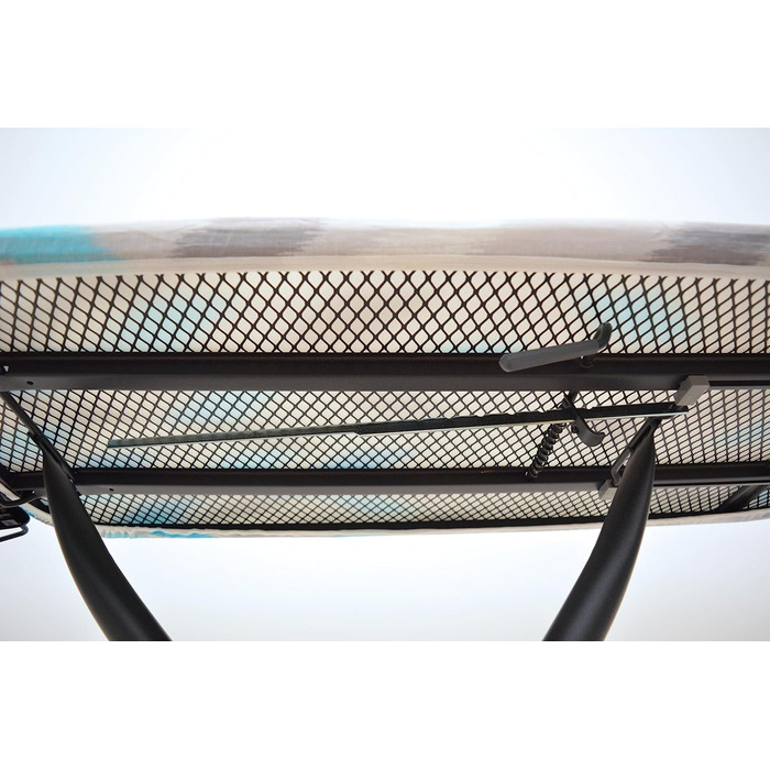 Праскавальна дошка YORK MONO Aurora Mint 172x98x48, стійка, регульована, велика робоча поверхня, з металевими полицями та тримачем для кабелю, компактний дизайн