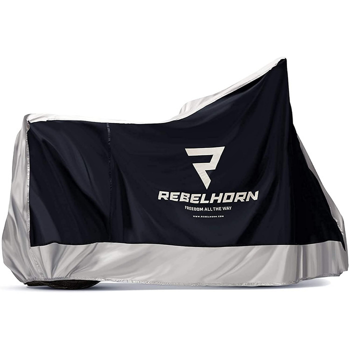 Чохол для мотоцикла REBELHORN Cover II XL, поліестер, антивандальний, з отворами для замка, гумка, чорний