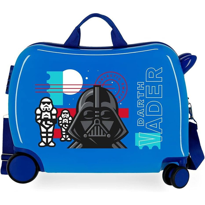 Дитяча валіза Star Wars Galactic Empire, синя, 50x38x20 см, ABS, 34 л, кодовий замок, 4 колеса, ручна поклажа