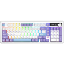 Бездротова механічна клавіатура Ajazz AK980 V2 Gift Switch V2 Purple White Blue (AK980-V2-G-PWB)