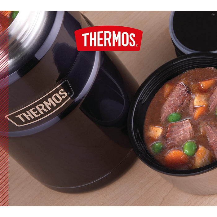 Термос для їжі Thermos Stainless King 710 мл, нержавіюча сталь, 14 годин гаряче / 24 години холодне, для супу, мюслі, рагу, герметичний, без ложки, синій, можна мити в посудомийній машині