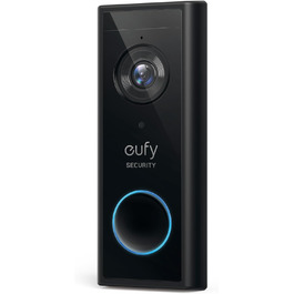 Eufy Security відеодзвінок бездротовий, 2K HD, з камерою, розпізнаванням людей, аудіо, без підписки, легка установка (потрібна HomeBase 2)