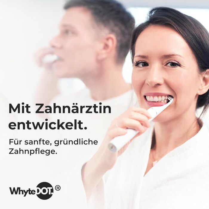 Звукова зубна щітка WhyteDOT® Premium: тиха, ефективна, з алюмінієвим корпусом, UV-футляром та до 6 тижнів роботи