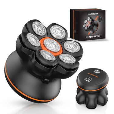 Машинка для гоління голови MAXGROOM Herren 7D, водонепроникна IPX6, з USB-C зарядкою, чорна