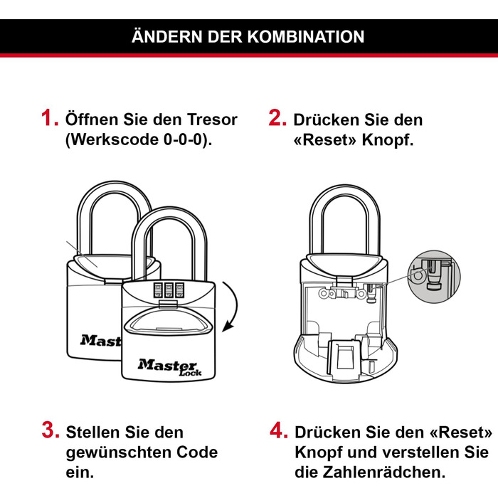 Ключниця Master Lock з кодовим замком для настінного монтажу, водонепроникна для зовнішнього використання, середній розмір (13,5 x 7 x 3,2 см), з комплектом кріплення