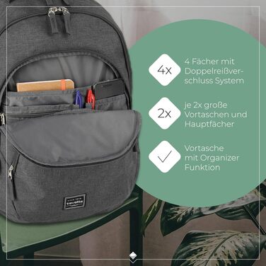 Рюкзак для ручної поклажі Travelite BASICS, 45 см, 22 л, міський повсякденний рюкзак, антрацит (сірий)