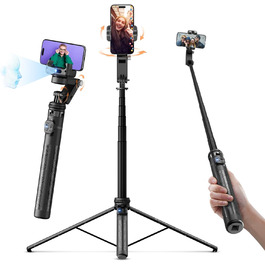 Стабілізатор-джимбал Rollei Easy Creator з AI-трекінгом 360°, автослідуванням обличчя, селфі-стік із пультом для смартфона, штатив для зйомки відео, стрімінгу та влогів