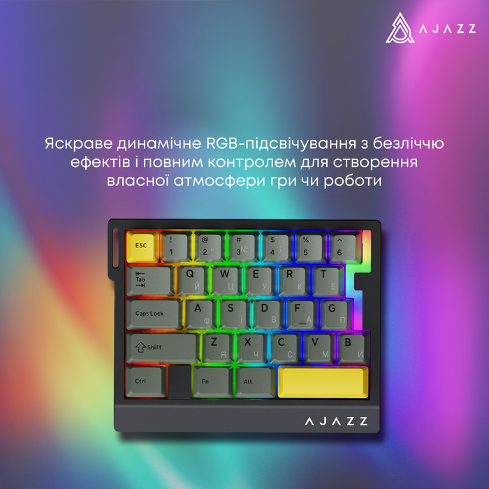 Дротова магнітна клавіатура Ajazz AK029 Ice lsland Magnetic Switch (AK029-I-BY)