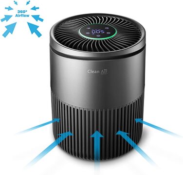 Компактний розумний очищувач повітря Clean Air Optima CA-503T з HEPA-фільтром, UV-LED, іонізатором, тихий вентилятор <10 дБ, для кімнат до 30 м²
