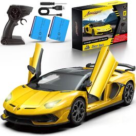 Радіокерований автомобіль Lamborghini 2.4GHz, офіційна ліцензія, жовтий колір - іграшка для хлопчиків та дівчаток, подарунок на день народження
