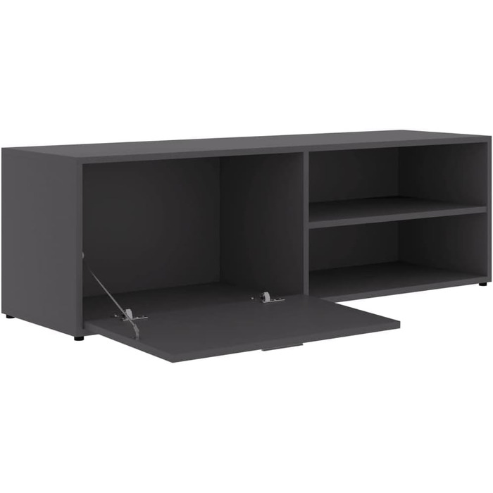 vidaXL ТВ тумба з дверцятами та полицями, сіра, 120x34x37 см, ДСП