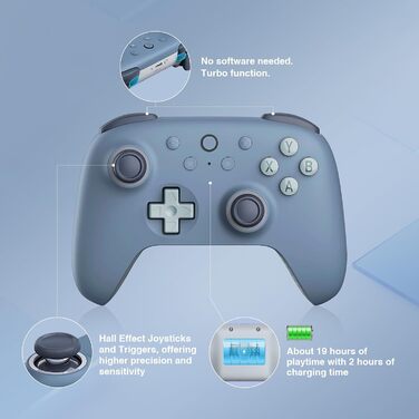 8BitDo Ultimate 2C: Бездротовий контролер для ПК Windows та Android, 1000 Гц, Hall-ефект, Turbofunktion (ДНК)