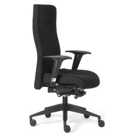 Офісний крісло ROVO XP Basic 1470: Ергономічне поворотне крісло з дин. спинкою, тканина чорна