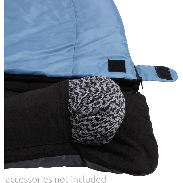 Двомісний спальний мішок your GEAR Sumatra Duo -7°C, 230x160 см, наповнювач 100% бавовна, синій/сірий, для кемпінгу