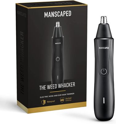 Тример для вух та носа MANSCAPED Weed Whacker, гіпоалергенний, акумуляторний, 9000 об/хв, для вологого і сухого гоління, з нержавіючої сталі
