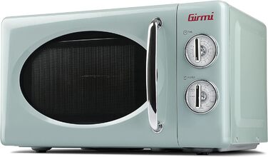 Мікрохвильова піч Girmi FM2100 комбінована, 1150 Вт, 20 л, сталева, бірюзова