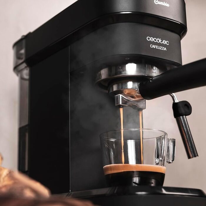 Кавомашина Cecotec Cafelizzia 790 Steel Pro: Еспресо та Капучино, 1350W, 20 Бар, Автоматичний режим, Манометр, Термоблок