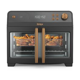 Мультипіч Ninja French Door Premier Air Fry Oven 10-в-1, 20.3 л, з кошиком для фритюрниці 5 л та аксесуарами, чорна, FO101BK