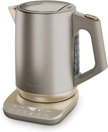 Електричний чайник Ninja Perfect Temperature, 1.7 л, Stonegold, з функцією швидкого кип'ятіння та 6 температурними режимами, Warmhaltefunktion, KT201EUSTGD