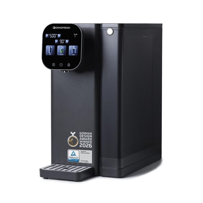 Система зворотного осмосу OsmoFresh Fusion Air настільна | З мінералізацією та УФ-стерилізацією | Гаряча вода | Без встановлення, сертифікат TÜV