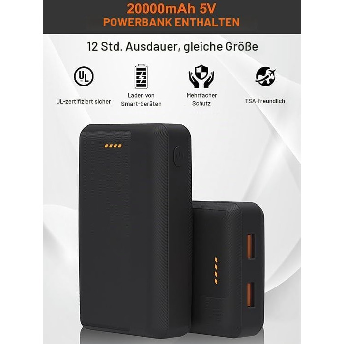 Зігріваючий жилет з підігрівом для чоловіків та жінок, USB-жилет з акумулятором 20000 мАг, 15 зон нагріву, для лиж та полювання, L, чорний