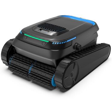 Робот-пилосос для басейну (170 м²) PC10 Schwarz: Акумуляторний, бездротовий, для стін та дна, з інтелектуальною навігацією, продуктивність 18927 л/год