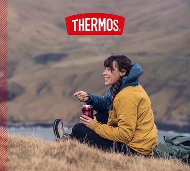 Термос для їжі Thermos Stainless King 470 мл з ложкою, нержавіюча сталь, червоний