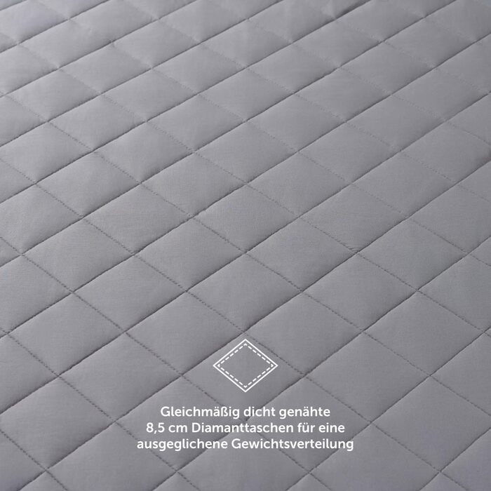 Обважнююча ковдра Blumtal 135x200 см, 6 кг — терапевтична антистрес-ковдра зі скляними кульками та верхнім покриттям зі 100% бавовни