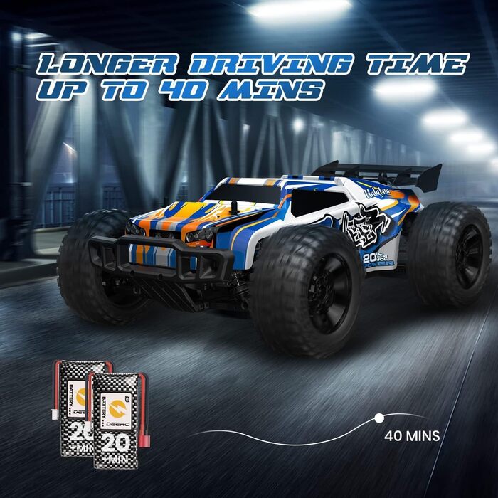 Радіокерований позашляховик DEERC 9205E 1:10 4WD, 48 км/год, 2 акумулятори - іграшка для дітей та дорослих