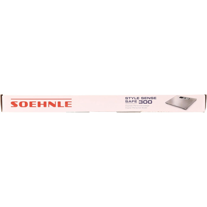 Електронна вага для людей Soehnle Style Sense Safe 300 з великою LCD, нержавіюча сталь, антивідбиткова поверхня