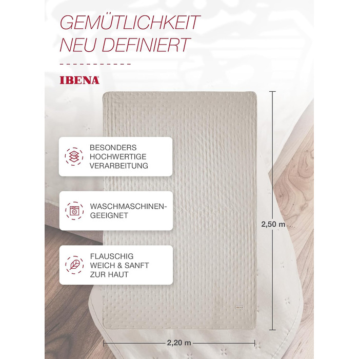 Постільна покривало Ibena Arles стібане для одномісного ліжка, 140x210 см, колір зелений