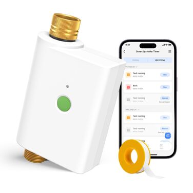Meross MST100 Контролер поливу WiFi для вулиці з керуванням через додаток | Apple Home, Alexa, Google Home | Моніторинг витрати води