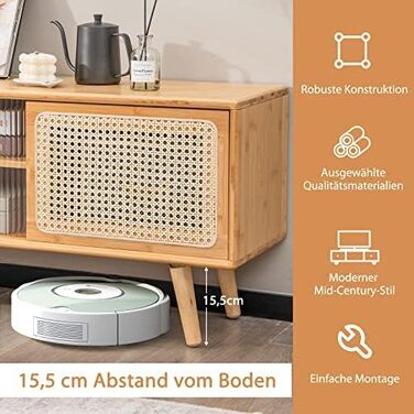 Тумба під телевізор COSTWAY HV10404NA-VC, 120,5x31x45,5 см, дерев'яна