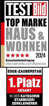 ESGE Zauberstab M 200 BBQ 98215 — професійний ручний блендер-пюратор, чорний, 200 Вт, до 17 000 об/хв, ергономічна ручка, Twinschalter, AC-мотор, комплект насадок
