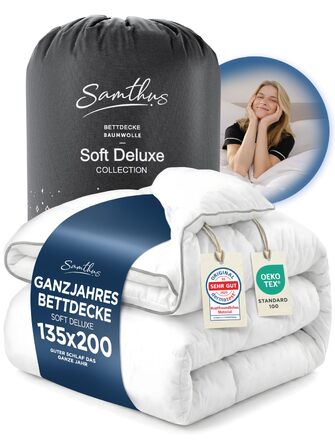 Всесезонна ковдра Samthus Premium 135x200 см, м'яка стібана ковдра для ліжка