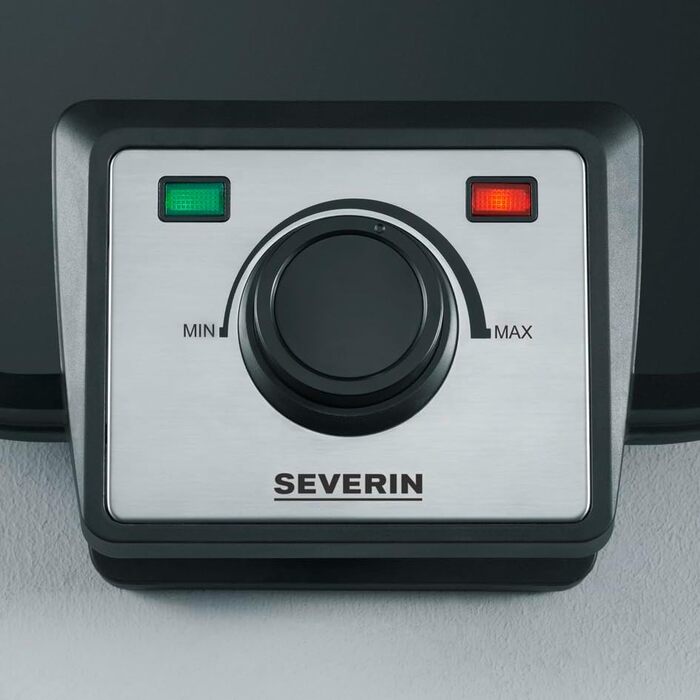 Вафельниця Severin WA 2106 Duo для двох класичних вафель у формі серця, антипригарне покриття, 1200 Вт, чорна