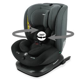 Автокрісло Nania Dune 0-36 кг, I-SIZE, 360° обертання, Isofix, регульована спинка та підголовник, сіре