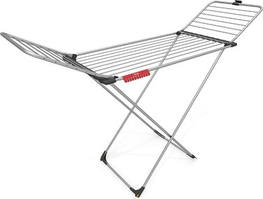 Сушарка для білизни Vileda Aluminium 100, розсувна, 20 м, товсті шнури, тримач для дрібних речей, сіра