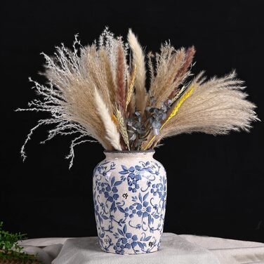 Ваза керамічна Blau-Weiße Chinoiserie, розписна, вінтажна для декору вітальні, їдальні та полиці – декор в стилі прованс