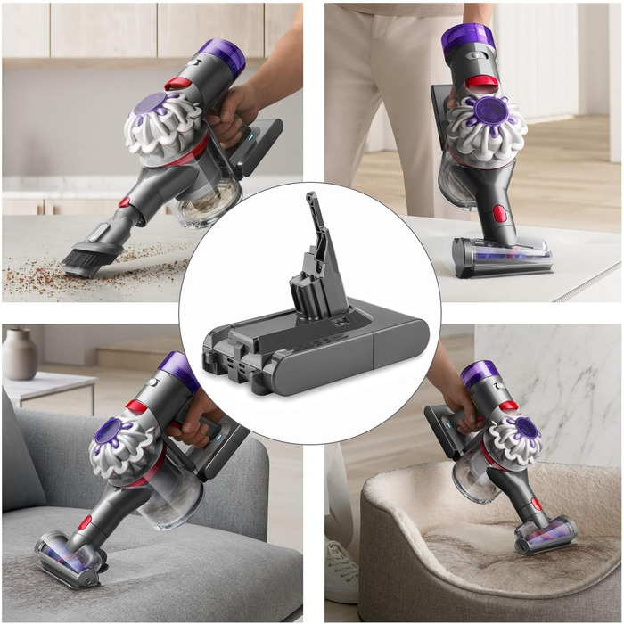 Акумулятор V8 21.6V 4.0Ah для пилососа Dyson V8 (Absolute, Animal, Motörhead, Fluffy) - Оригінал, Замінний