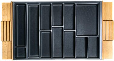 Лоток для столових приборів Generic Lana Solution для шухляди 100 см, 473,5×897 мм, антрацит