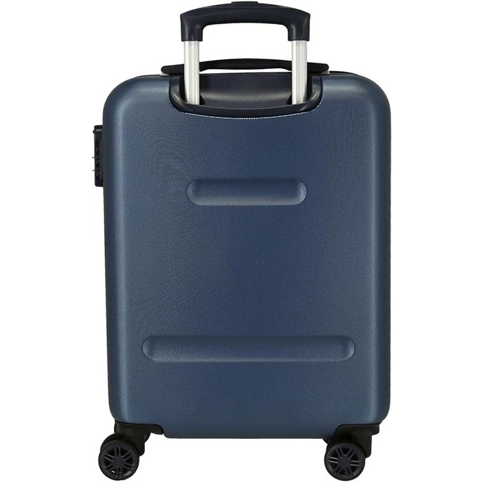 Дорожній чемодан Enso Travel Time, синій, 38x55x20 см, жорсткий пластик, 35 л, 2 кг, 4 колеса, бічний кодовий замок, ручна поклажа