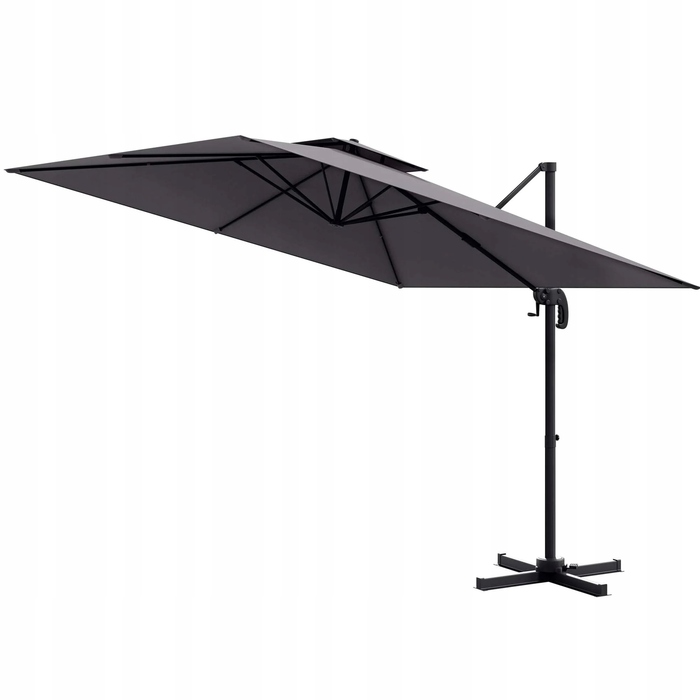 Парасолька з консоллю Di Volio DV-149GU Fuscado, сіра, 296x260 см